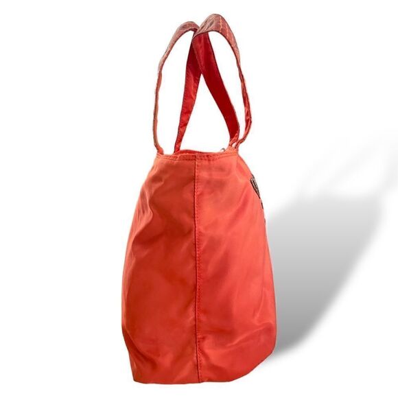 PRADA Tote with Python Handles and Beaded Front Logo - Picture 11 of 14